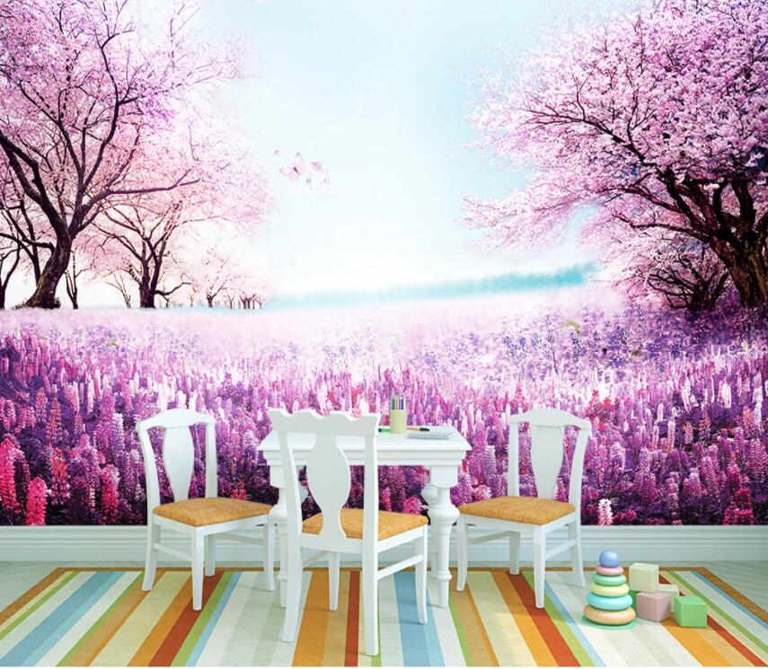 3D Purple Ocean 508 Wall Murals Wallpaper AJ Wallpaper 2 
