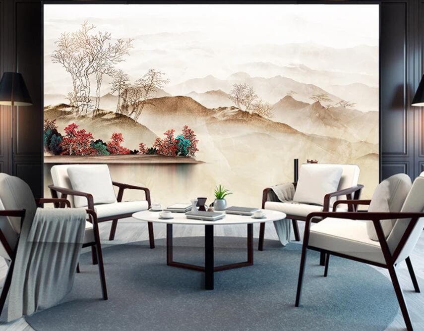 3D Misty Valley 448 Wall Murals Wallpaper AJ Wallpaper 2 