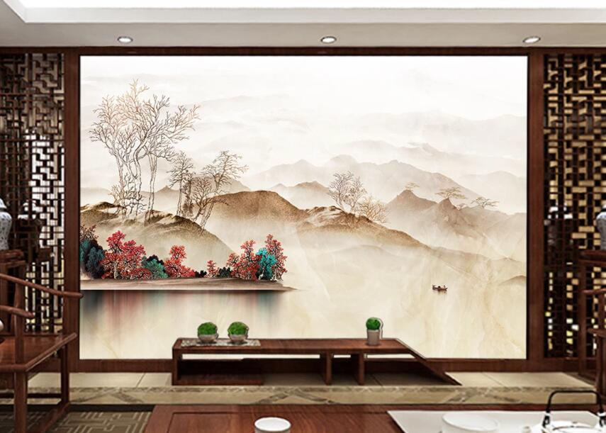 3D Misty Valley 448 Wall Murals Wallpaper AJ Wallpaper 2 