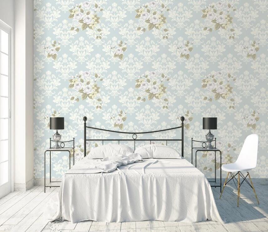 3D Blue Flower 2437 Wall Murals Wallpaper AJ Wallpaper 2 