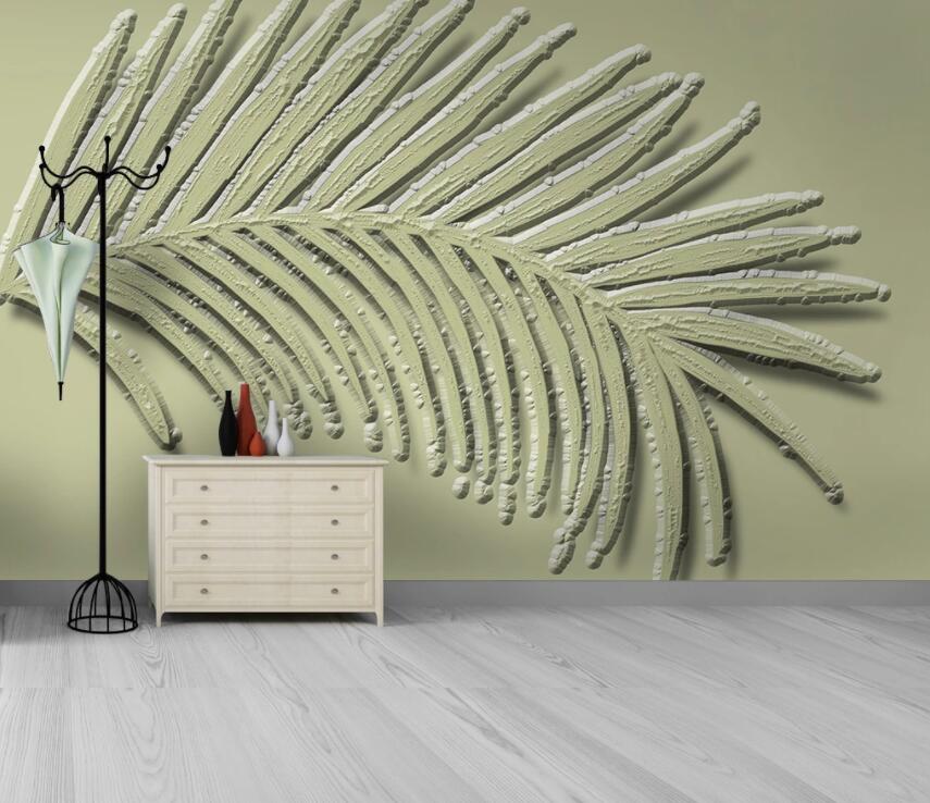 3D Green Leaf 2043 Wall Murals Wallpaper AJ Wallpaper 2 