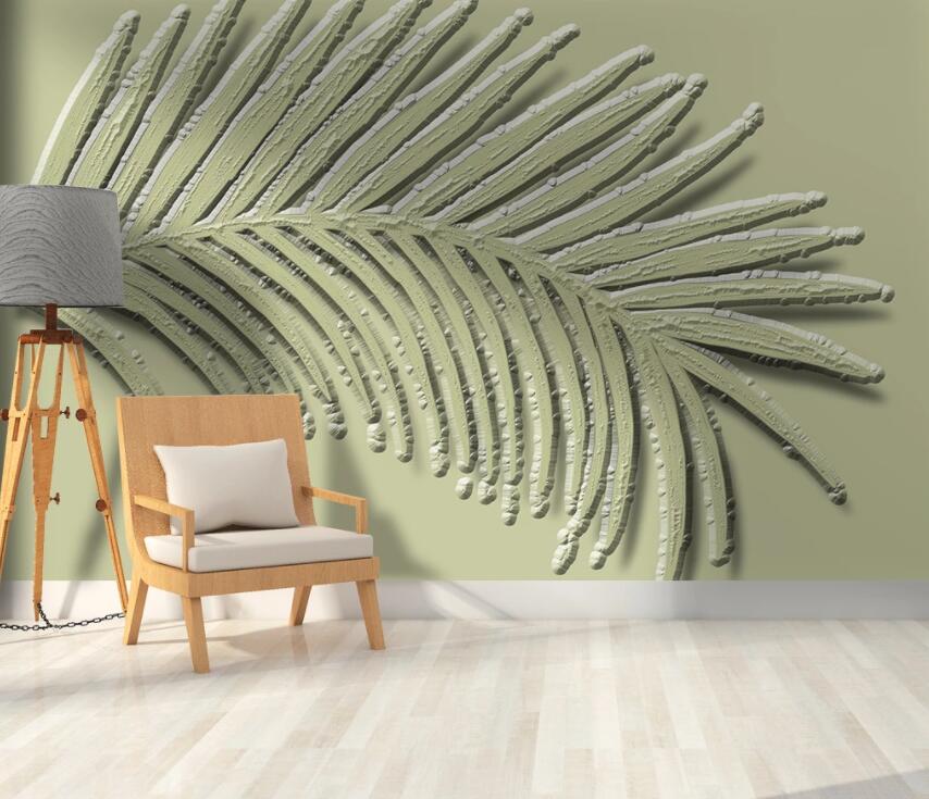 3D Green Leaf 2043 Wall Murals Wallpaper AJ Wallpaper 2 