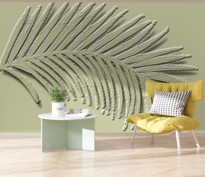 3D Green Leaf 2043 Wall Murals Wallpaper AJ Wallpaper 2 