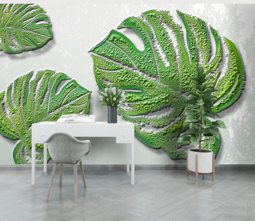 3D Green Leaf 2048 Wall Murals Wallpaper AJ Wallpaper 2 