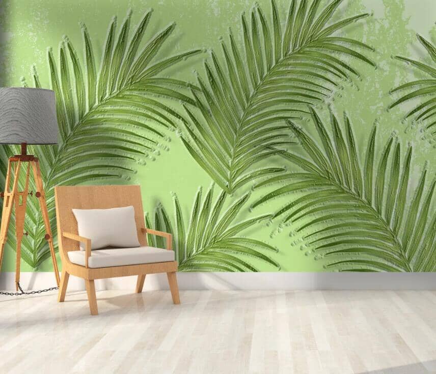 3D Green Leaf 3049 Wall Murals Wallpaper AJ Wallpaper 2 