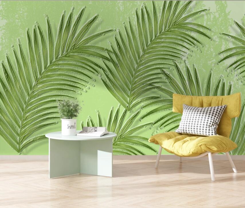 3D Green Leaf 2040 Wall Murals Wallpaper AJ Wallpaper 2 