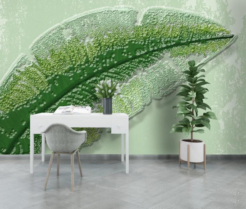 3D Green Leaf 2041 Wall Murals Wallpaper AJ Wallpaper 2 