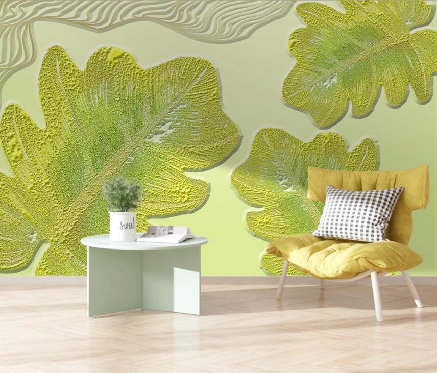 3D Green Leaf 2046 Wall Murals Wallpaper AJ Wallpaper 2 
