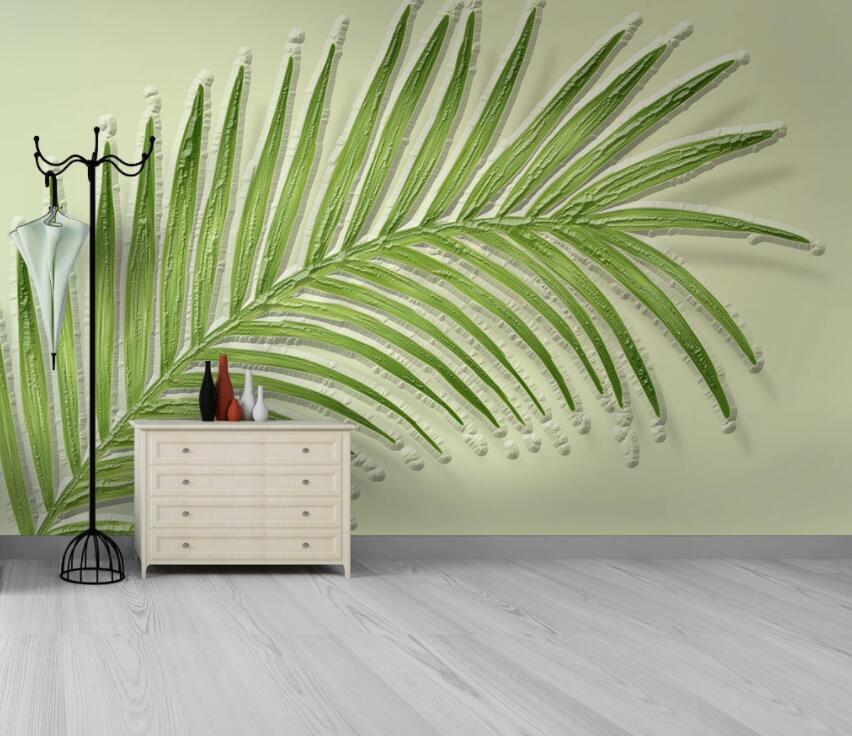 3D Green Leaf 2042 Wall Murals Wallpaper AJ Wallpaper 2 
