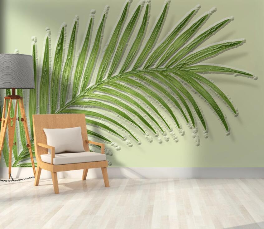 3D Green Leaf 2042 Wall Murals Wallpaper AJ Wallpaper 2 