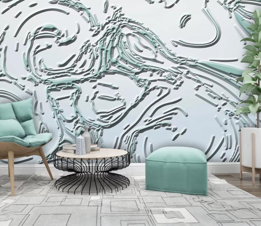 3D Carved Lines 3020 Wall Murals Wallpaper AJ Wallpaper 2 