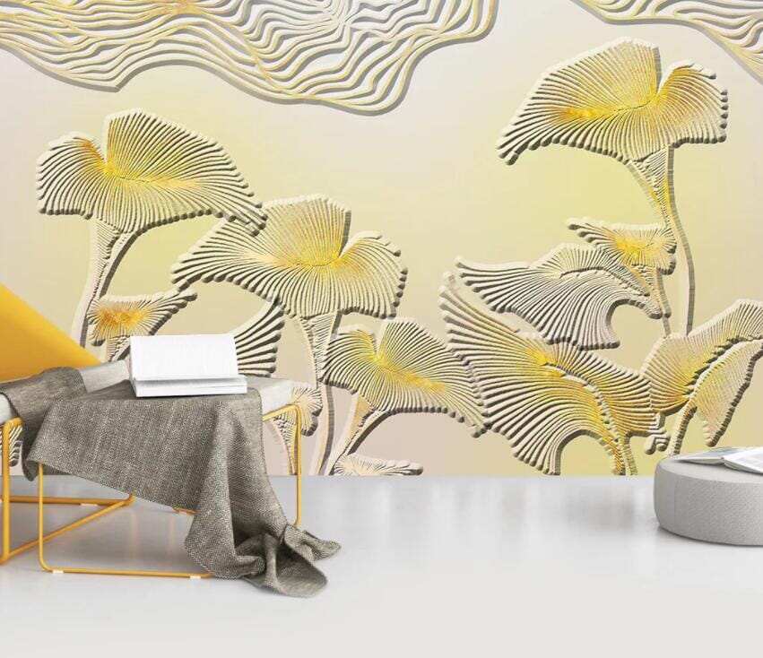 3D Carving Leaves 2958 Wall Murals Wallpaper AJ Wallpaper 2 