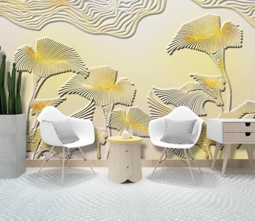 3D Carving Leaves 2958 Wall Murals Wallpaper AJ Wallpaper 2 