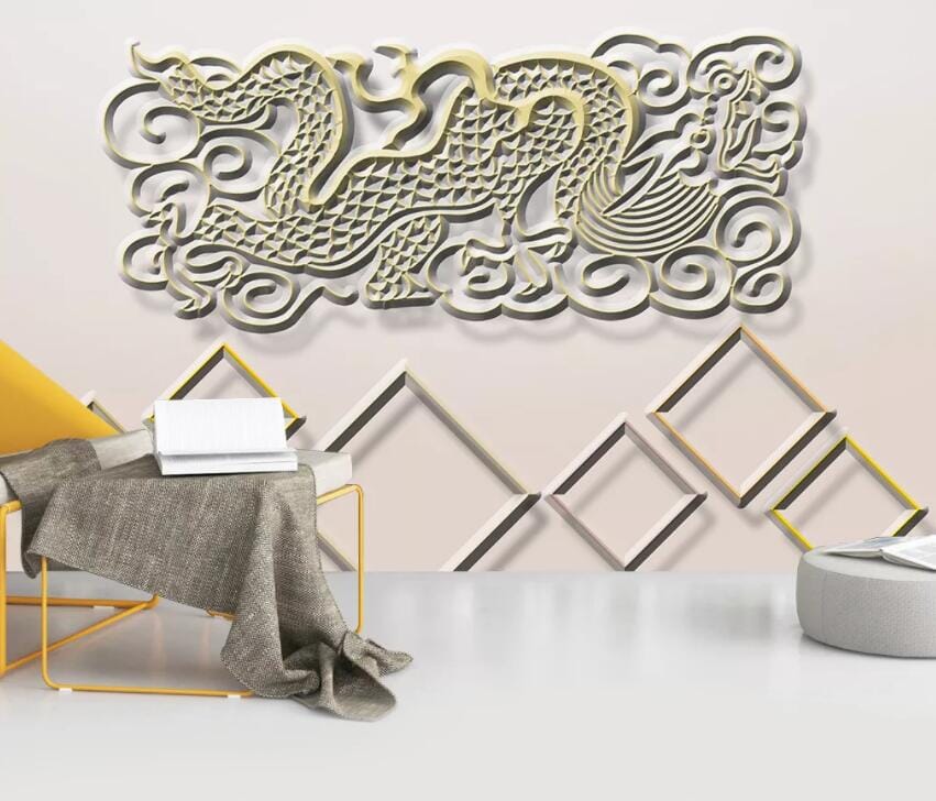 3D Carving Dragon 2961 Wall Murals Wallpaper AJ Wallpaper 2 