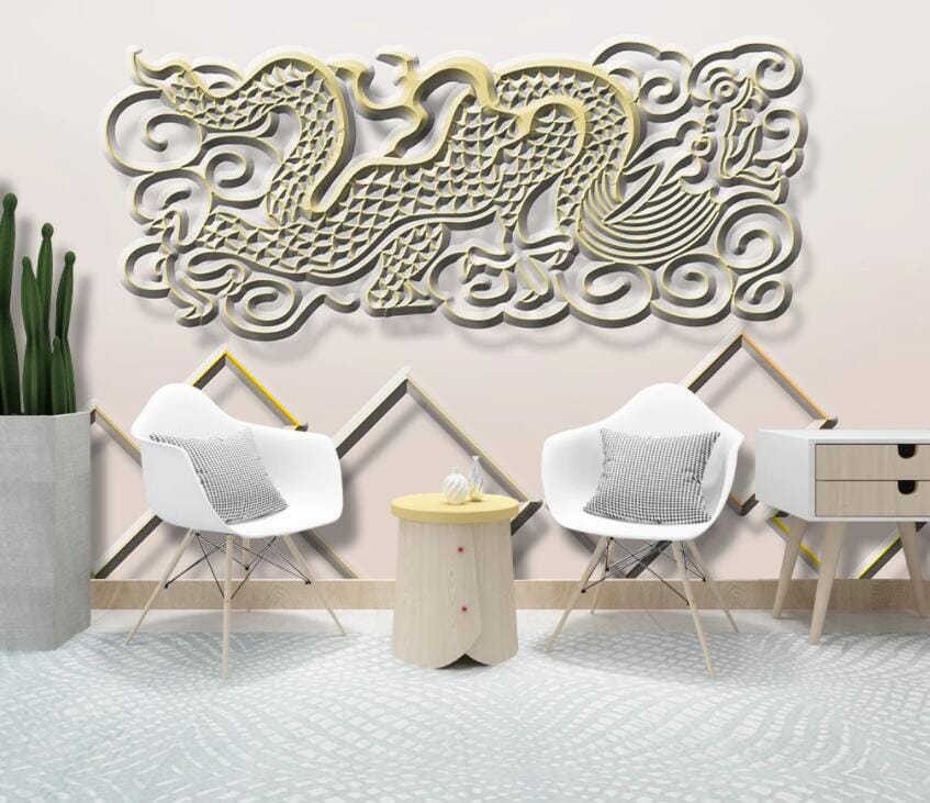 3D Carving Dragon 2961 Wall Murals Wallpaper AJ Wallpaper 2 