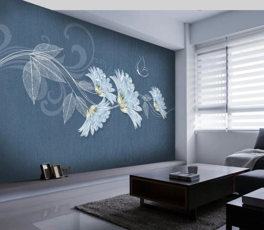 3D White Chrysanthemum 2913 Wall Murals Wallpaper AJ Wallpaper 2 