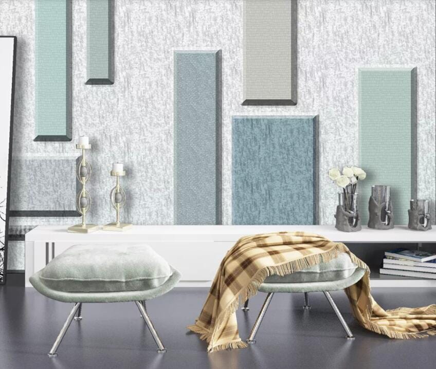 3D Green Rectangle 3001 Wall Murals Wallpaper AJ Wallpaper 2 