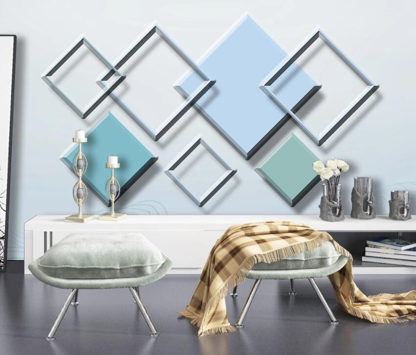 3D Colored Square 1990 Wall Murals Wallpaper AJ Wallpaper 2 