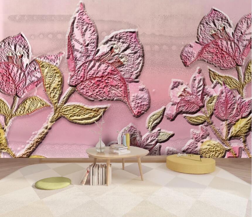 3D Pink Petals 3034 Wall Murals Wallpaper AJ Wallpaper 2 