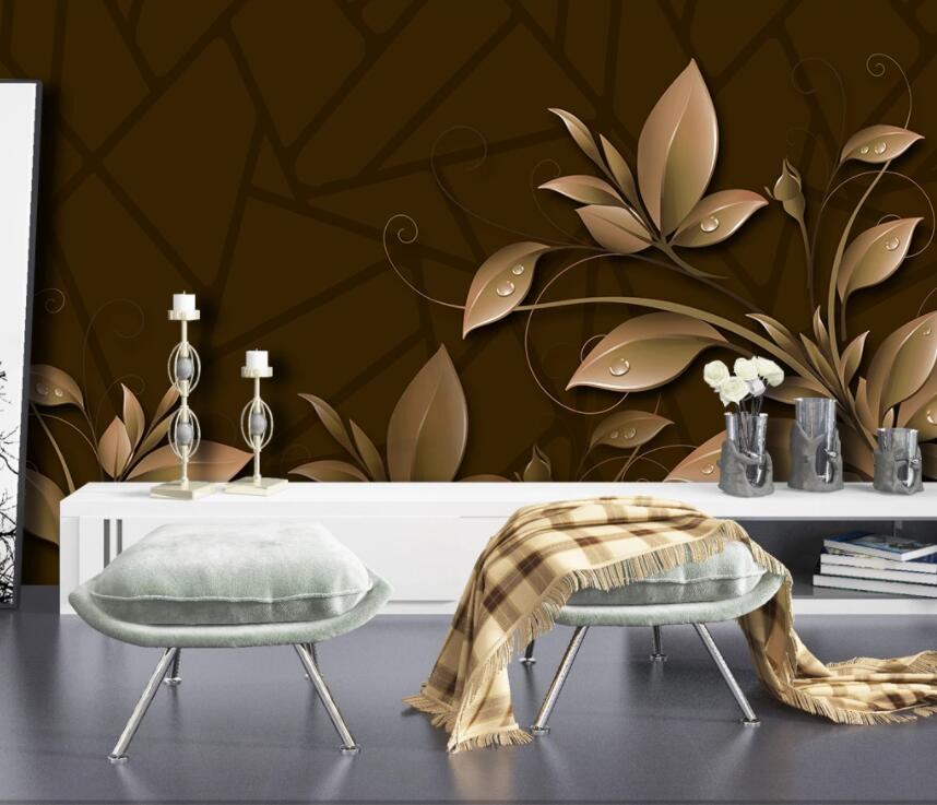 3D Green Leaves 1968 Wall Murals Wallpaper AJ Wallpaper 2 