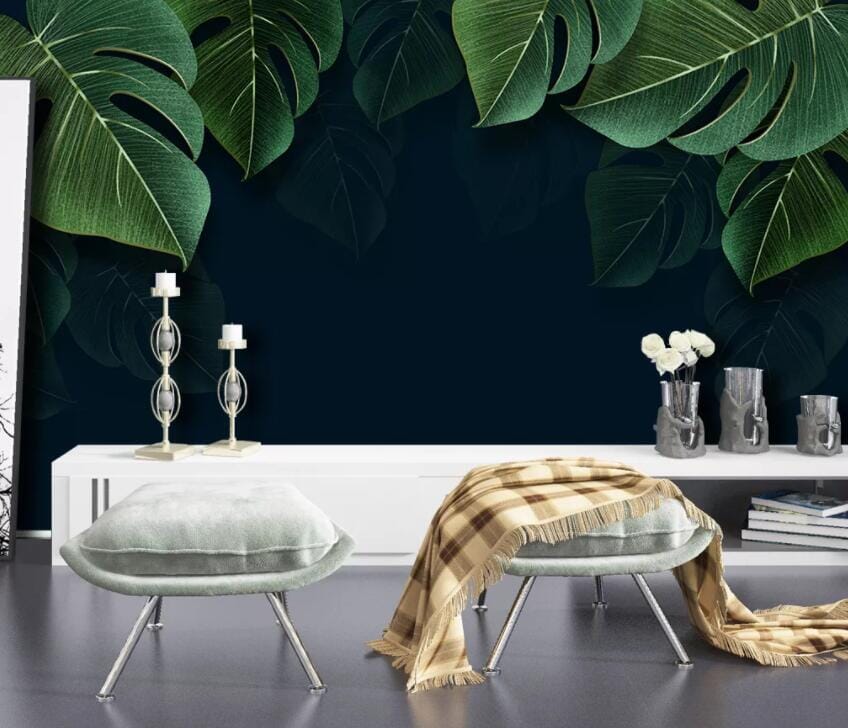 3D Night Leaves 2940 Wall Murals Wallpaper AJ Wallpaper 2 