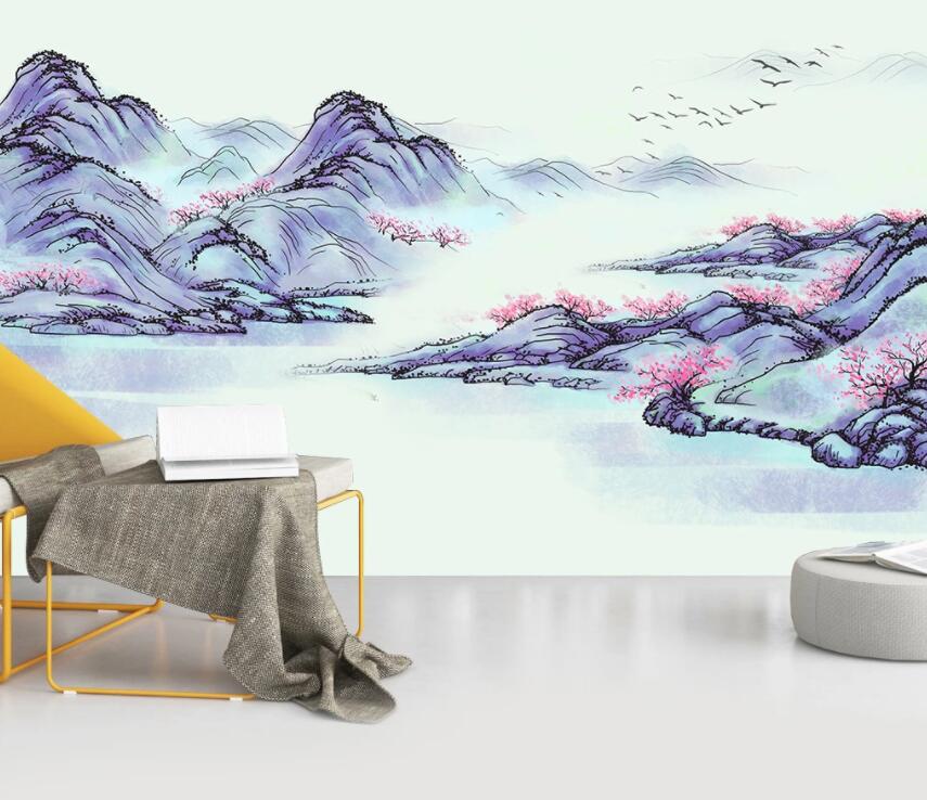 3D Misty Valley 1965 Wall Murals Wallpaper AJ Wallpaper 2 