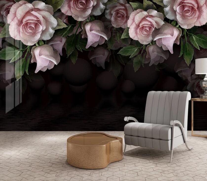 3D Pink Flowers 1963 Wall Murals Wallpaper AJ Wallpaper 2 