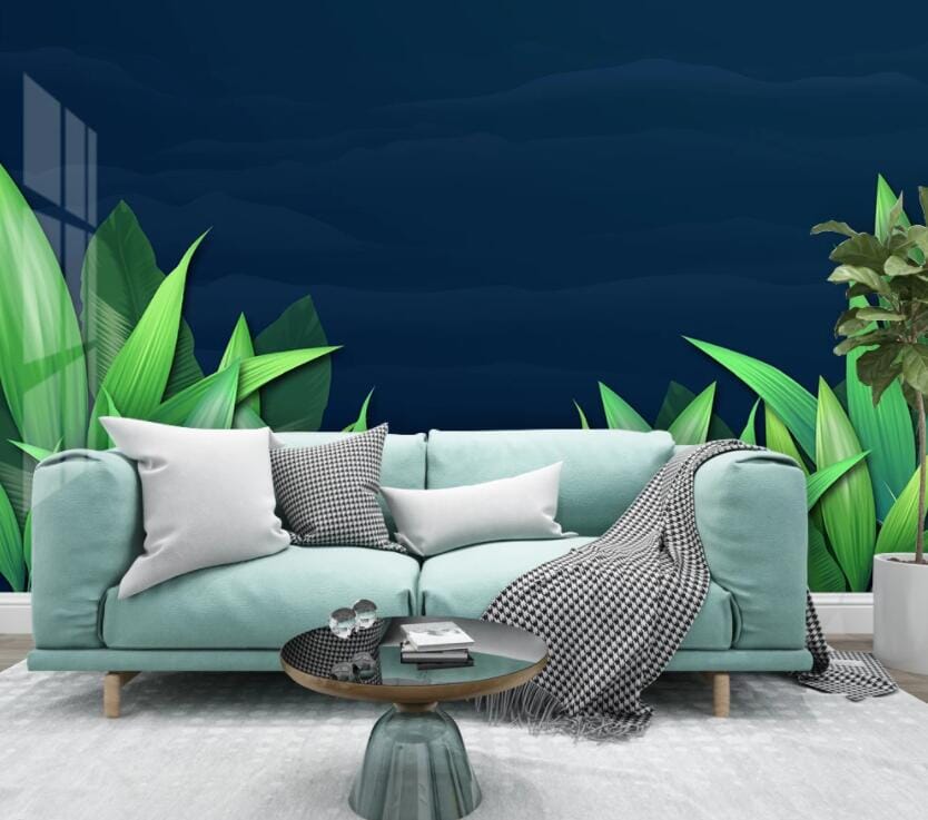 3D Green Leaf 2931 Wall Murals Wallpaper AJ Wallpaper 2 