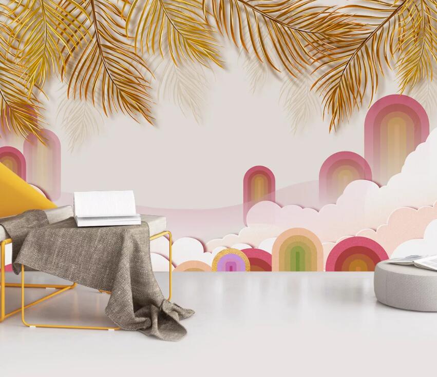 3D Castle Leaves 1955 Wall Murals Wallpaper AJ Wallpaper 2 