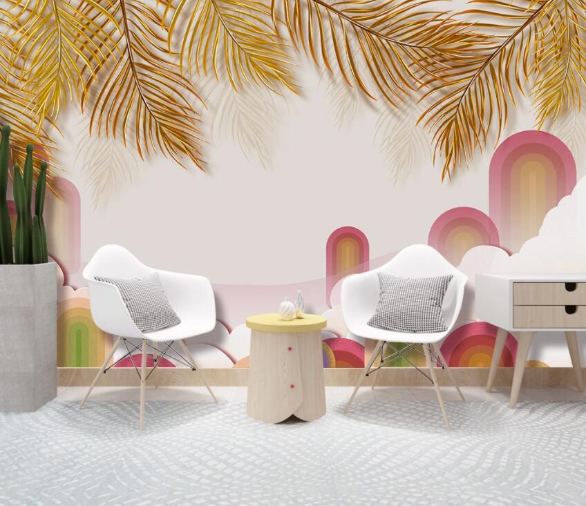 3D Castle Leaves 1955 Wall Murals Wallpaper AJ Wallpaper 2 