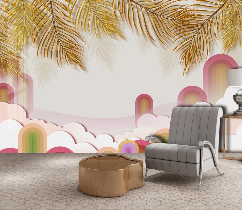 3D Castle Leaves 1955 Wall Murals Wallpaper AJ Wallpaper 2 