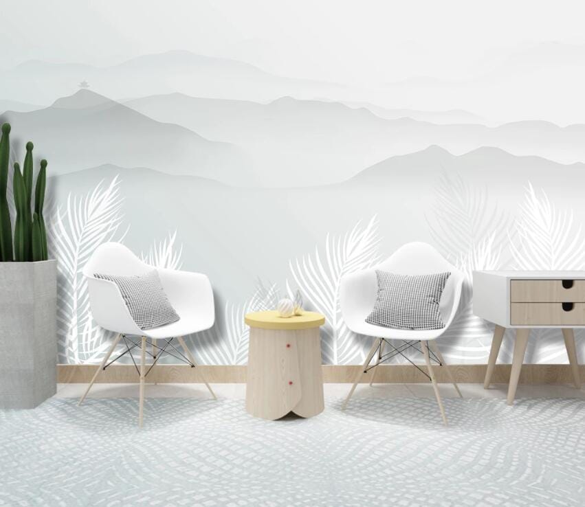 3D White Leaves 2926 Wall Murals Wallpaper AJ Wallpaper 2 