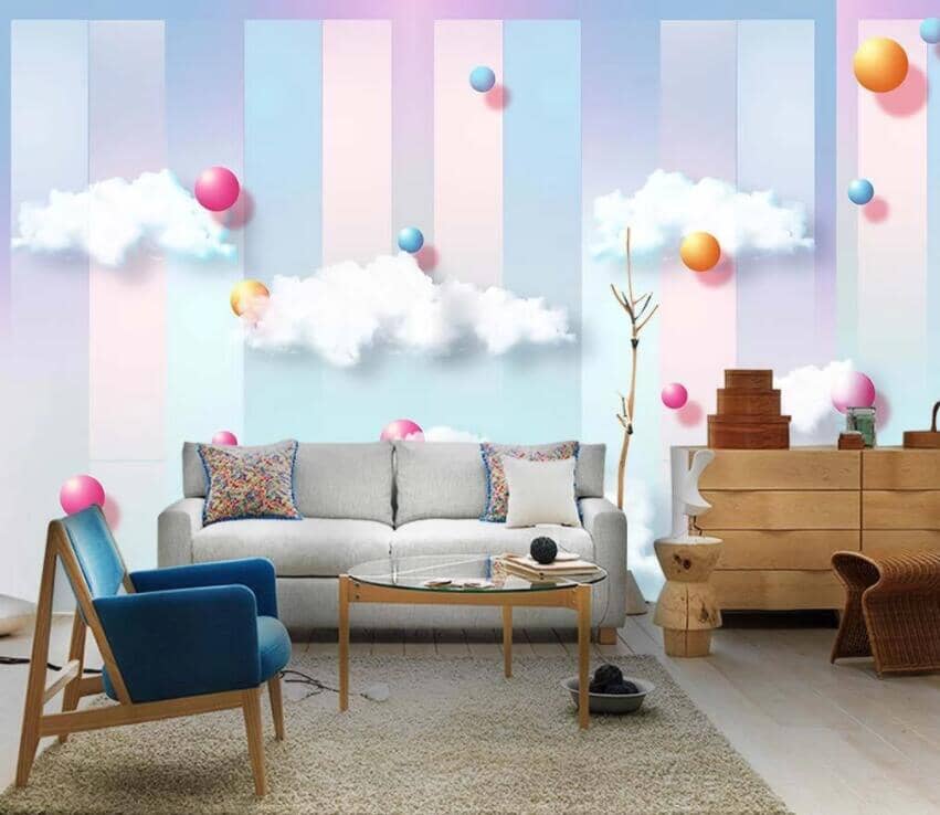 3D Colored Balls 1838 Wall Murals Wallpaper AJ Wallpaper 2 