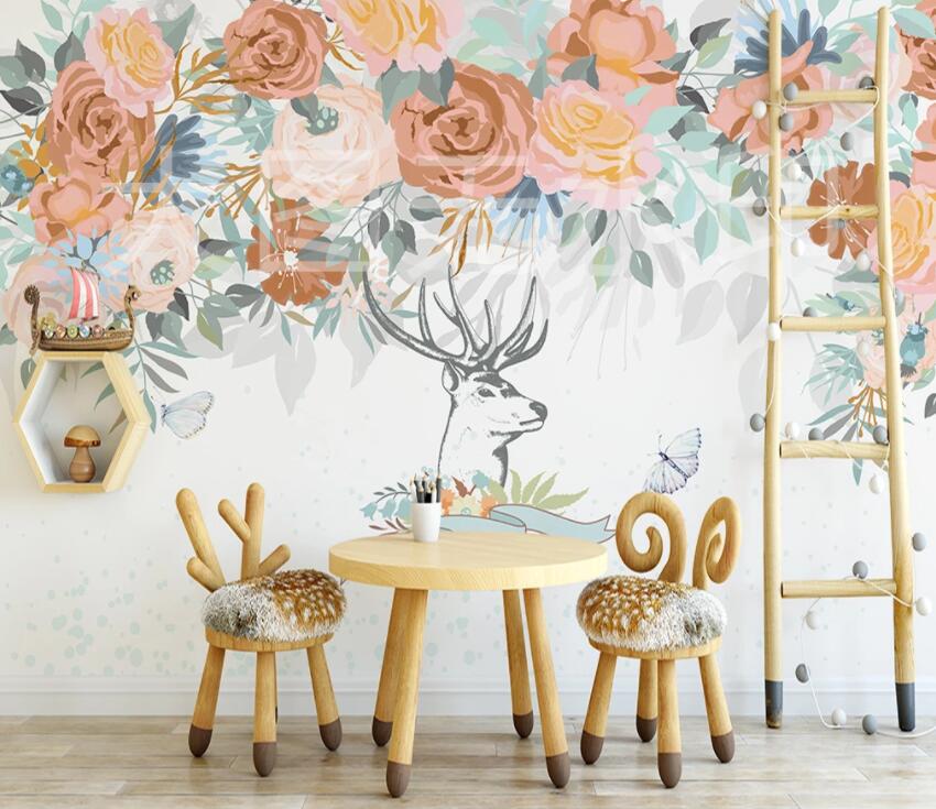 3D Colored Flowers 1228 Wall Murals Wallpaper AJ Wallpaper 2 