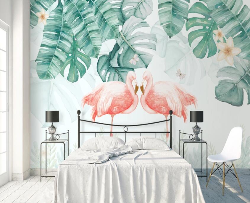 3D Pink Flamingo 1170 Wall Murals Wallpaper AJ Wallpaper 2 