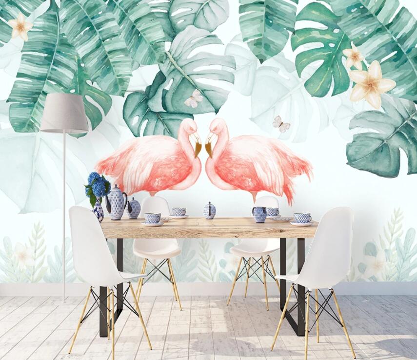 3D Pink Flamingo 1170 Wall Murals Wallpaper AJ Wallpaper 2 