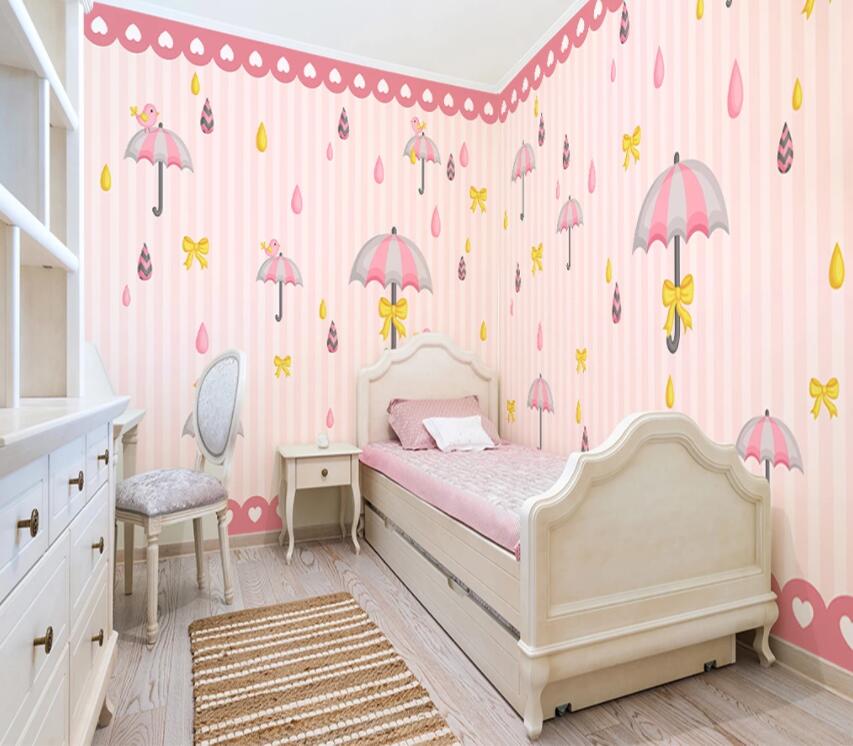 3D Pink Umbrella 1124 Wall Murals Wallpaper AJ Wallpaper 2 