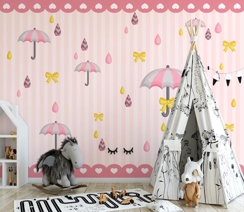 3D Pink Umbrella 1124 Wall Murals Wallpaper AJ Wallpaper 2 