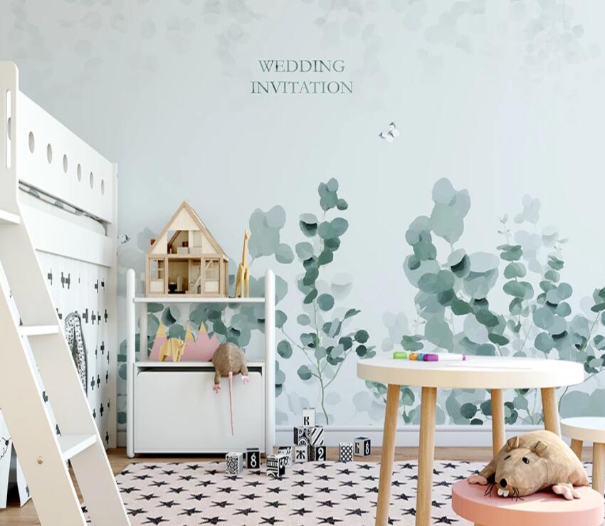 3D Green Leaf 1122 Wall Murals Wallpaper AJ Wallpaper 2 