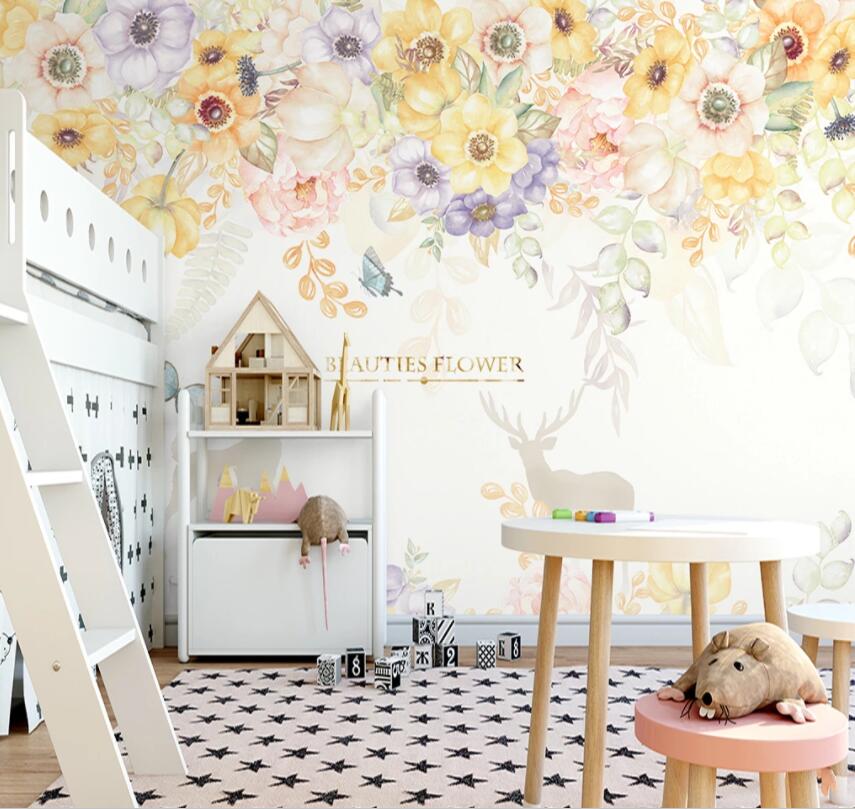 3D Colored Flowers 891 Wall Murals Wallpaper AJ Wallpaper 2 