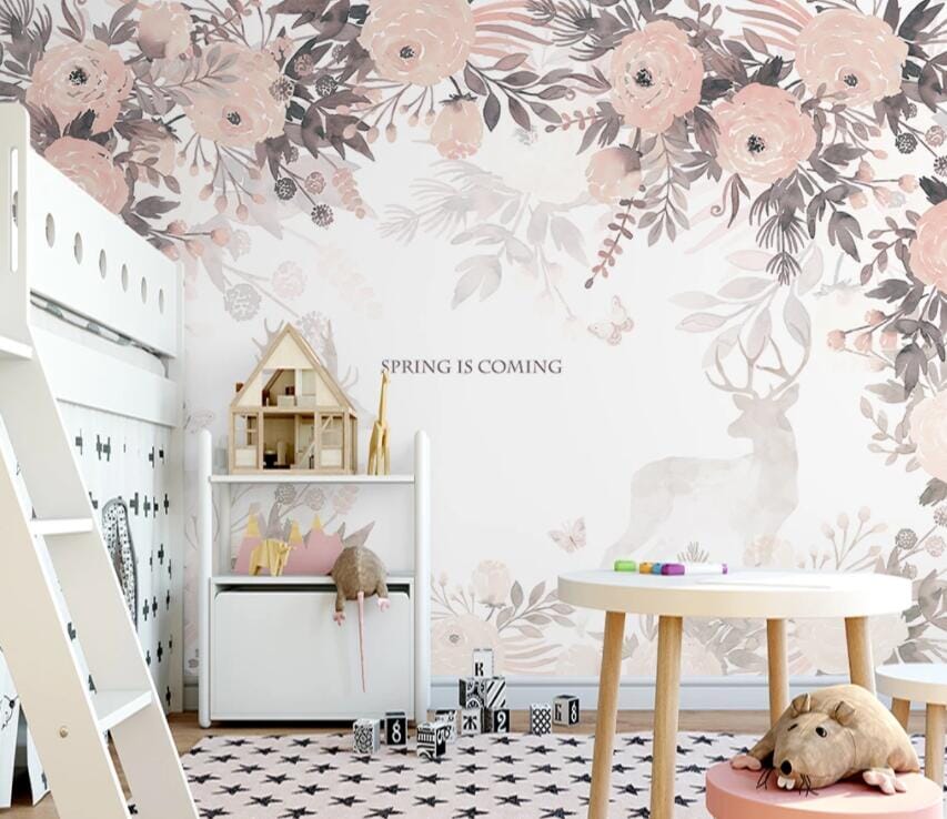 3D Flowers And Leaves 2157 Wall Murals Wallpaper AJ Wallpaper 2 