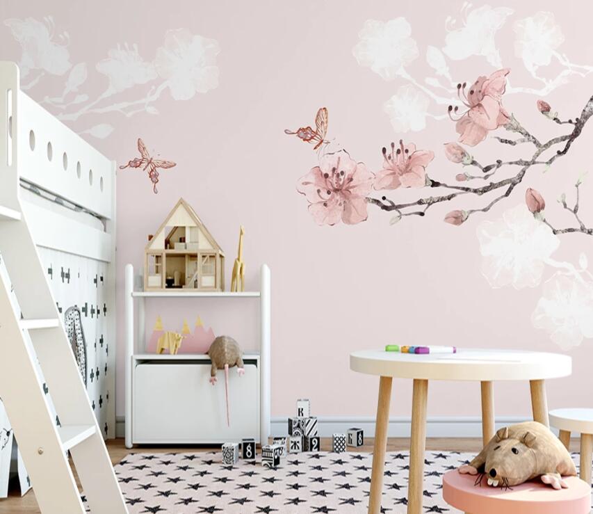 3D Flower Butterfly 877 Wall Murals Wallpaper AJ Wallpaper 2 