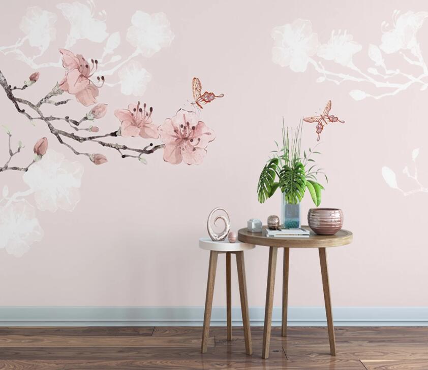 3D Flower Butterfly 877 Wall Murals Wallpaper AJ Wallpaper 2 