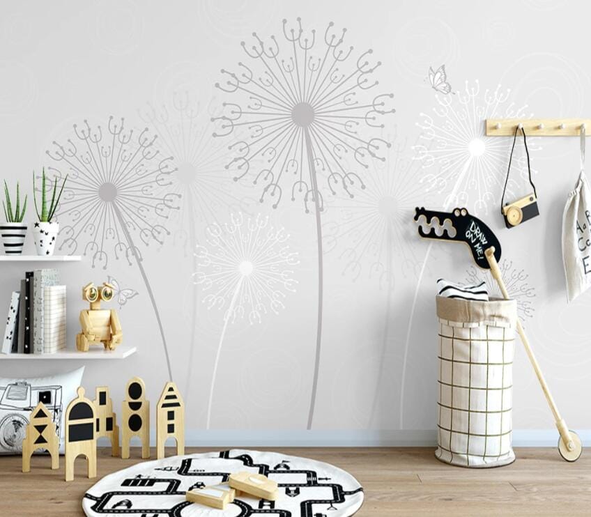 3D White Dandelion 2153 Wall Murals Wallpaper AJ Wallpaper 2 