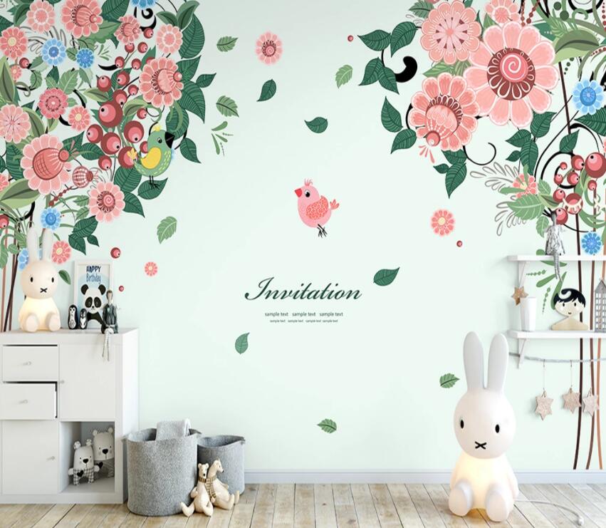 3D Cute Flowers 857 Wall Murals Wallpaper AJ Wallpaper 2 