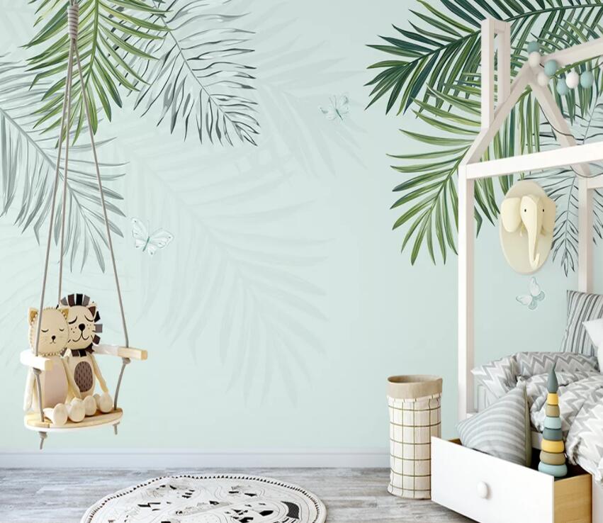 3D Green Leaf 847 Wall Murals Wallpaper AJ Wallpaper 2 