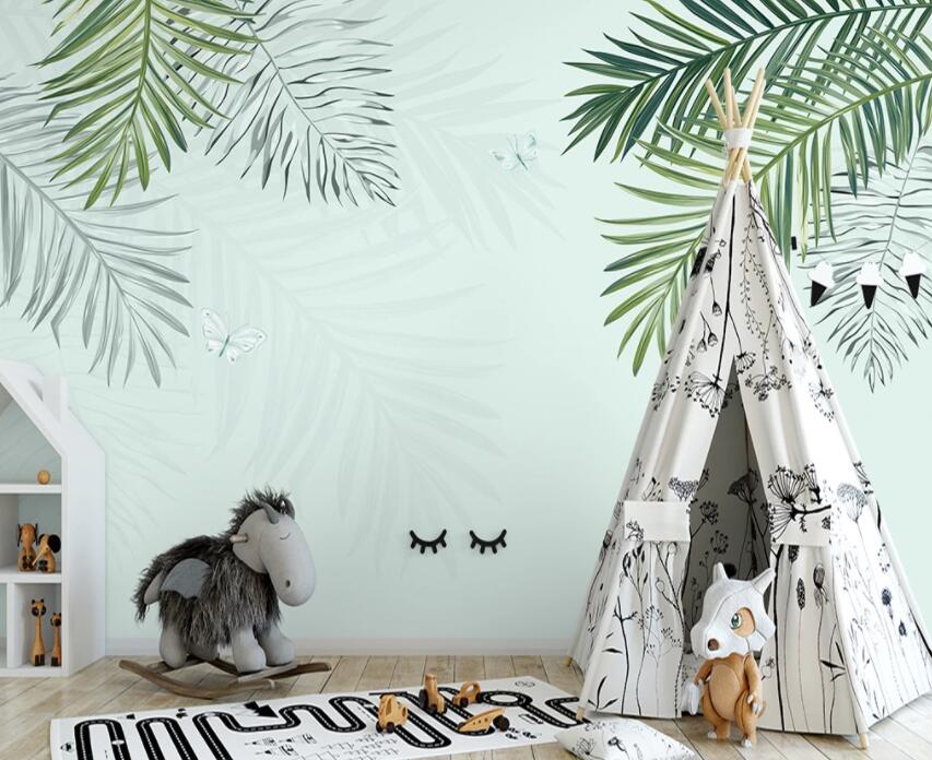 3D Green Leaf 847 Wall Murals Wallpaper AJ Wallpaper 2 