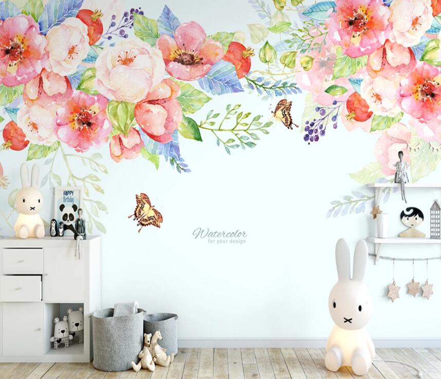 3D Colored Flowers 841 Wall Murals Wallpaper AJ Wallpaper 2 