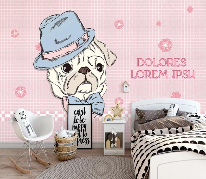3D Cute Pug 2119 Wall Murals Wallpaper AJ Wallpaper 2 