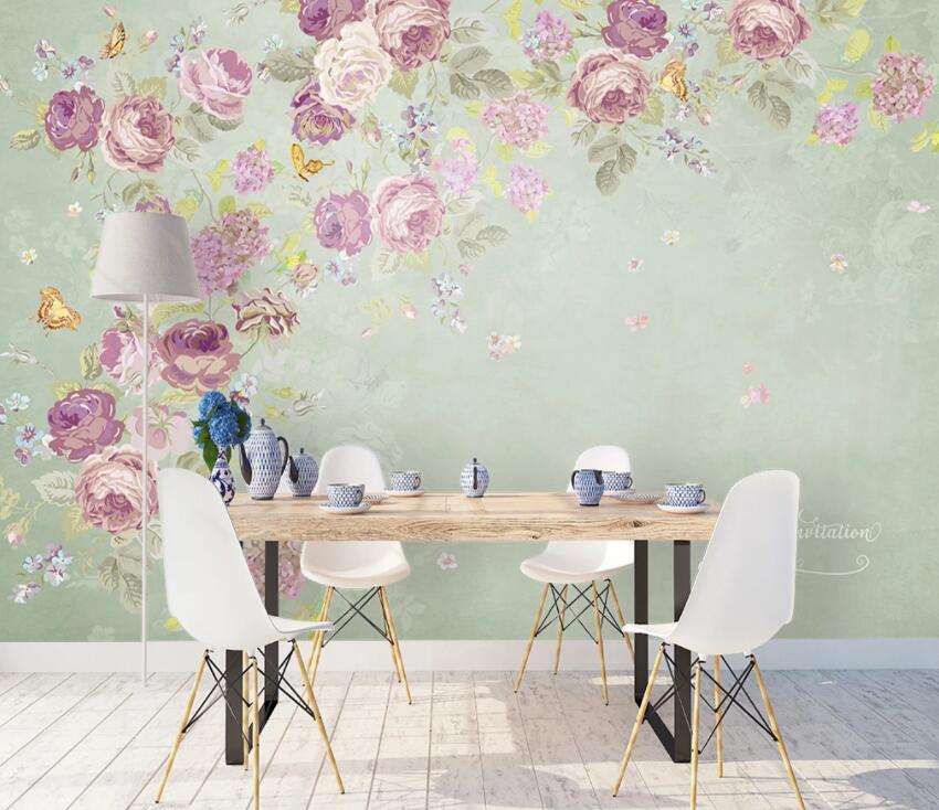 3D Colored Flowers 792 Wall Murals Wallpaper AJ Wallpaper 2 